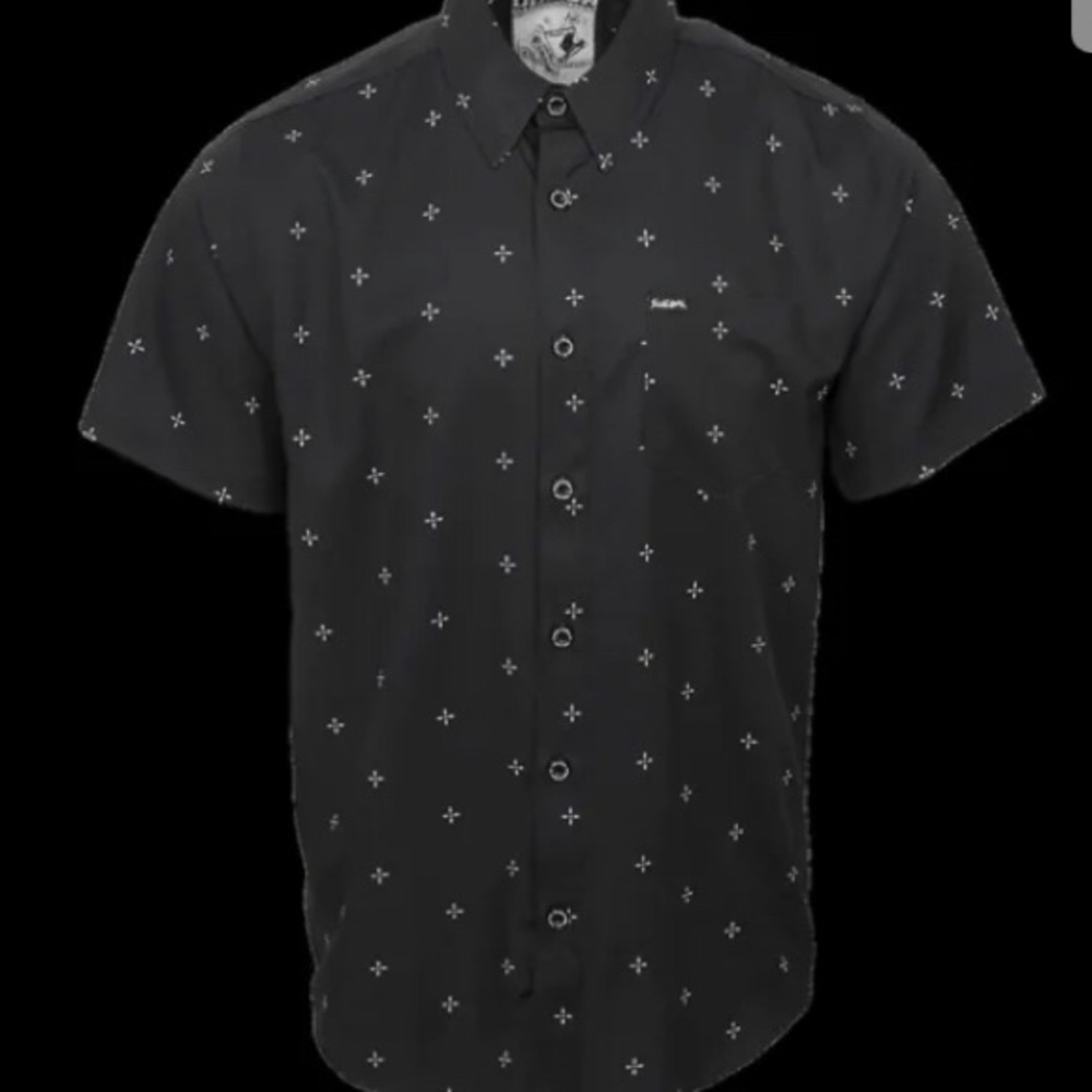 DIXXON Suicidal Tendencies Bandana print black button up mens size 3X